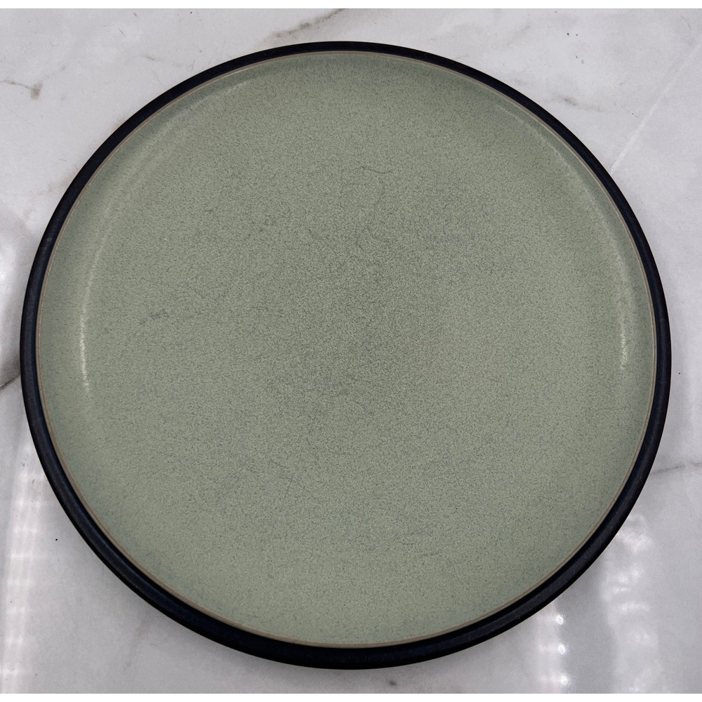 Denby Energy Celadon Green Charcoal Gray Dinner Plate Made in England